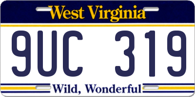 WV license plate 9UC319