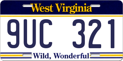 WV license plate 9UC321