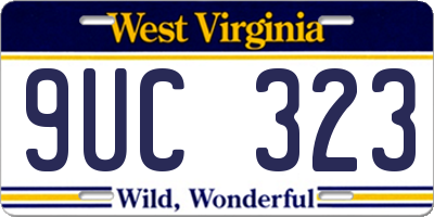 WV license plate 9UC323