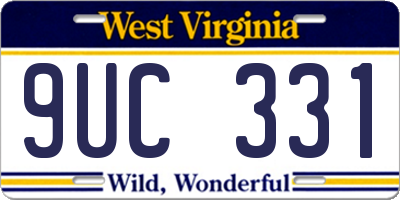 WV license plate 9UC331