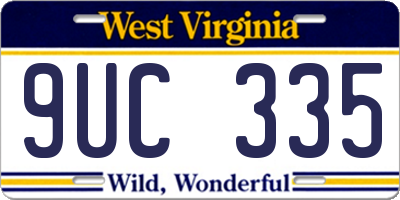 WV license plate 9UC335