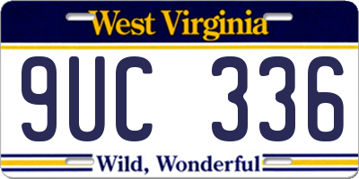 WV license plate 9UC336