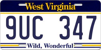 WV license plate 9UC347