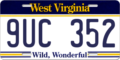WV license plate 9UC352