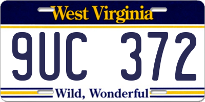 WV license plate 9UC372