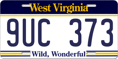 WV license plate 9UC373