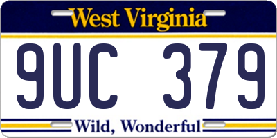 WV license plate 9UC379