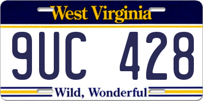WV license plate 9UC428
