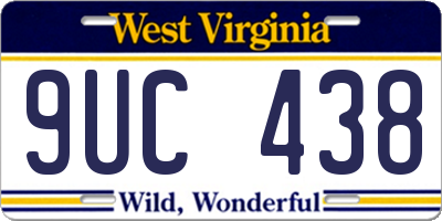 WV license plate 9UC438