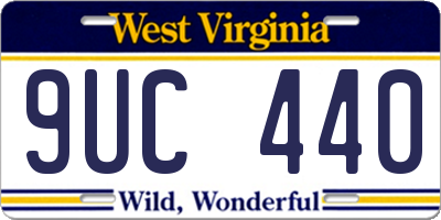 WV license plate 9UC440
