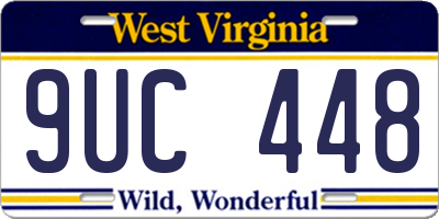 WV license plate 9UC448