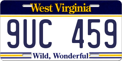 WV license plate 9UC459