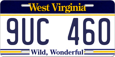 WV license plate 9UC460