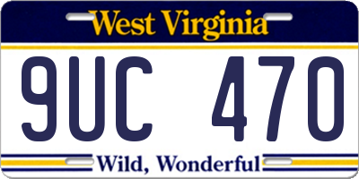 WV license plate 9UC470