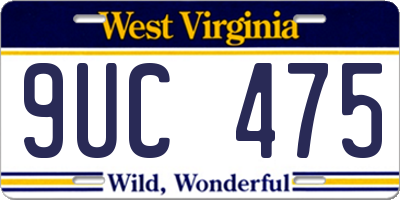 WV license plate 9UC475