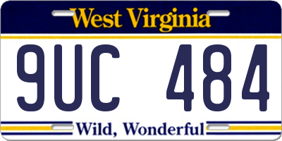 WV license plate 9UC484