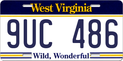 WV license plate 9UC486