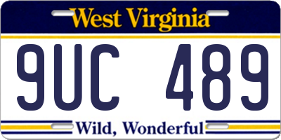 WV license plate 9UC489