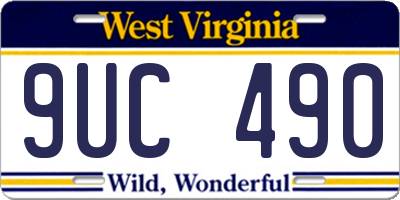 WV license plate 9UC490