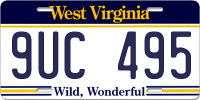 WV license plate 9UC495