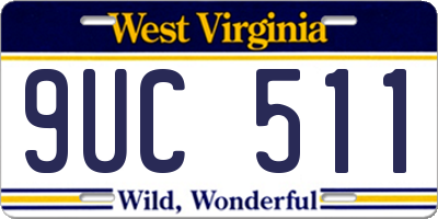 WV license plate 9UC511
