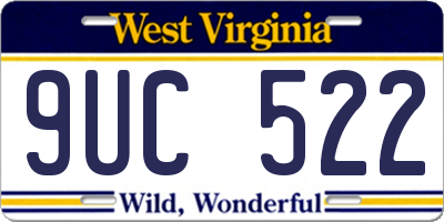 WV license plate 9UC522