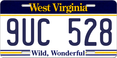 WV license plate 9UC528