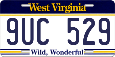 WV license plate 9UC529