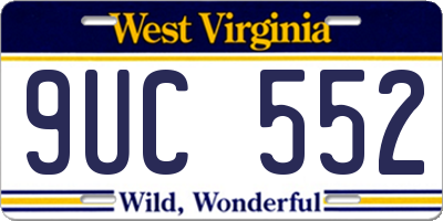 WV license plate 9UC552