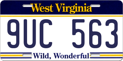 WV license plate 9UC563