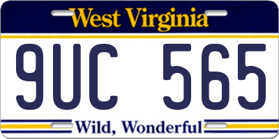 WV license plate 9UC565