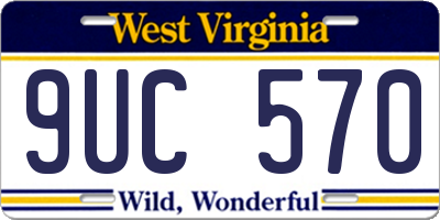 WV license plate 9UC570