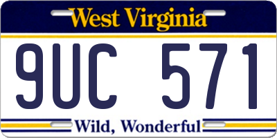 WV license plate 9UC571