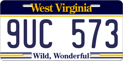 WV license plate 9UC573