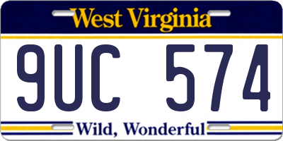 WV license plate 9UC574