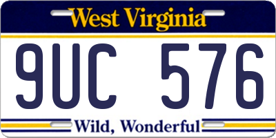 WV license plate 9UC576