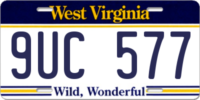 WV license plate 9UC577
