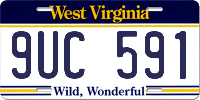 WV license plate 9UC591