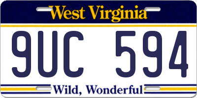 WV license plate 9UC594