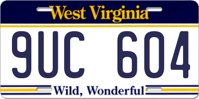 WV license plate 9UC604