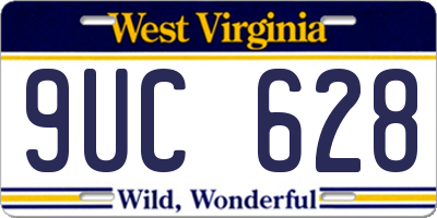 WV license plate 9UC628