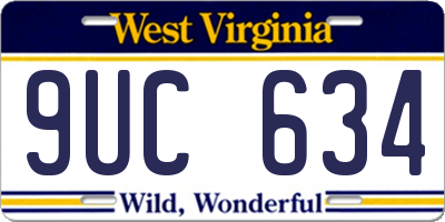 WV license plate 9UC634