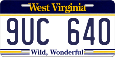 WV license plate 9UC640