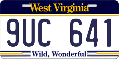 WV license plate 9UC641