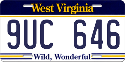 WV license plate 9UC646