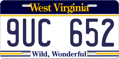 WV license plate 9UC652