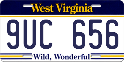 WV license plate 9UC656