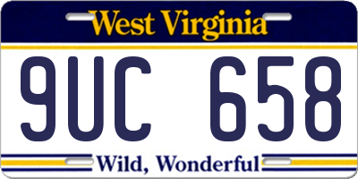 WV license plate 9UC658