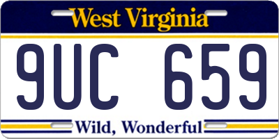 WV license plate 9UC659