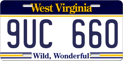 WV license plate 9UC660